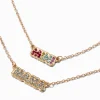 Mini & Mama Gold-tone Plated Pendant Necklaces - 2 Pack