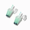 Mint Bubble Tea 0.5" Clip-On Drop Earrings
