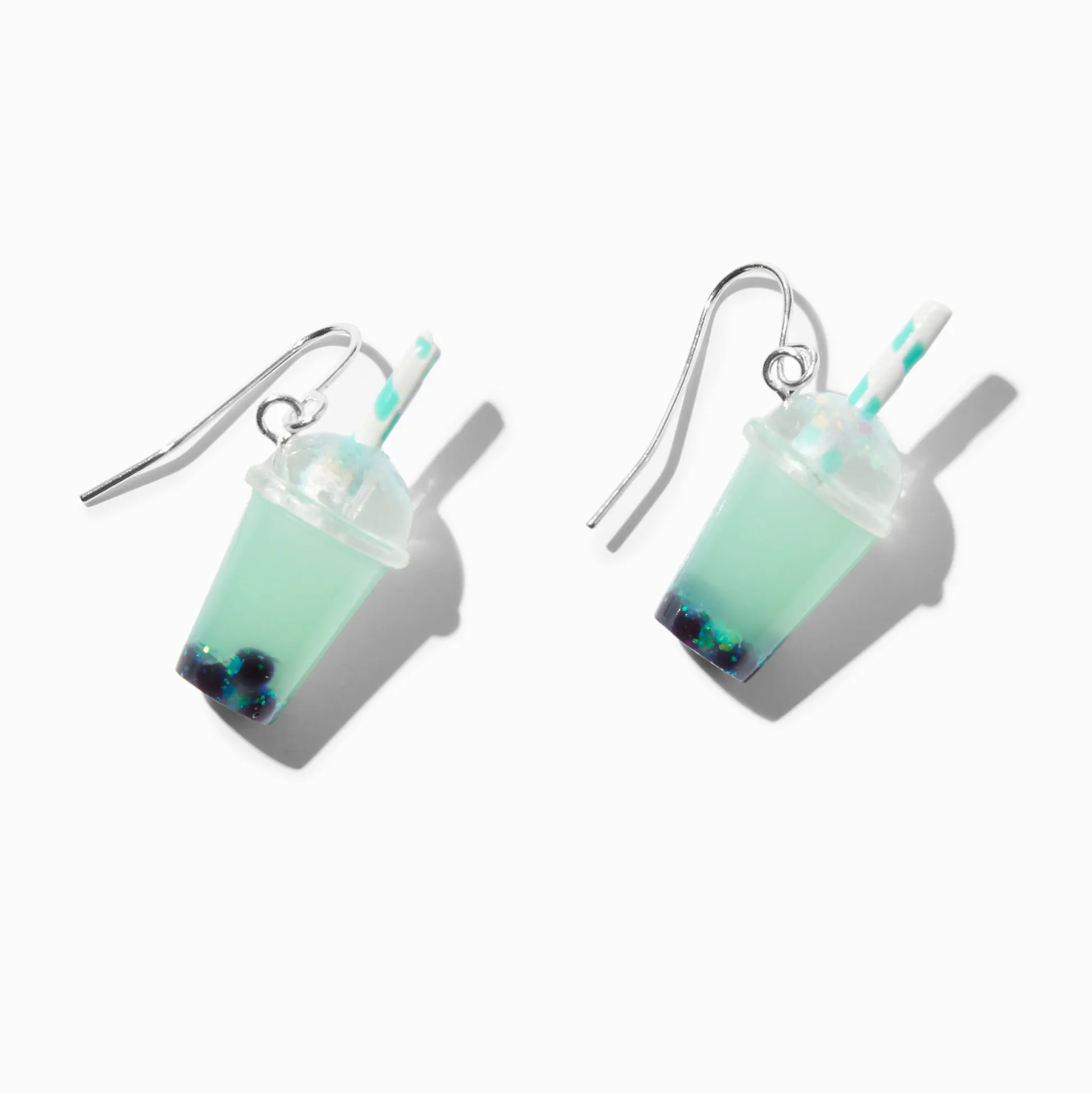 Mint Bubble Tea 0.5" Drop Earrings