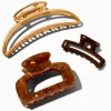 Mixed Gold-tone Tortoiseshell Hair Claws - 3 Pack