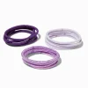 Mixed Purples Lurex Hair Ties - 12 Pack