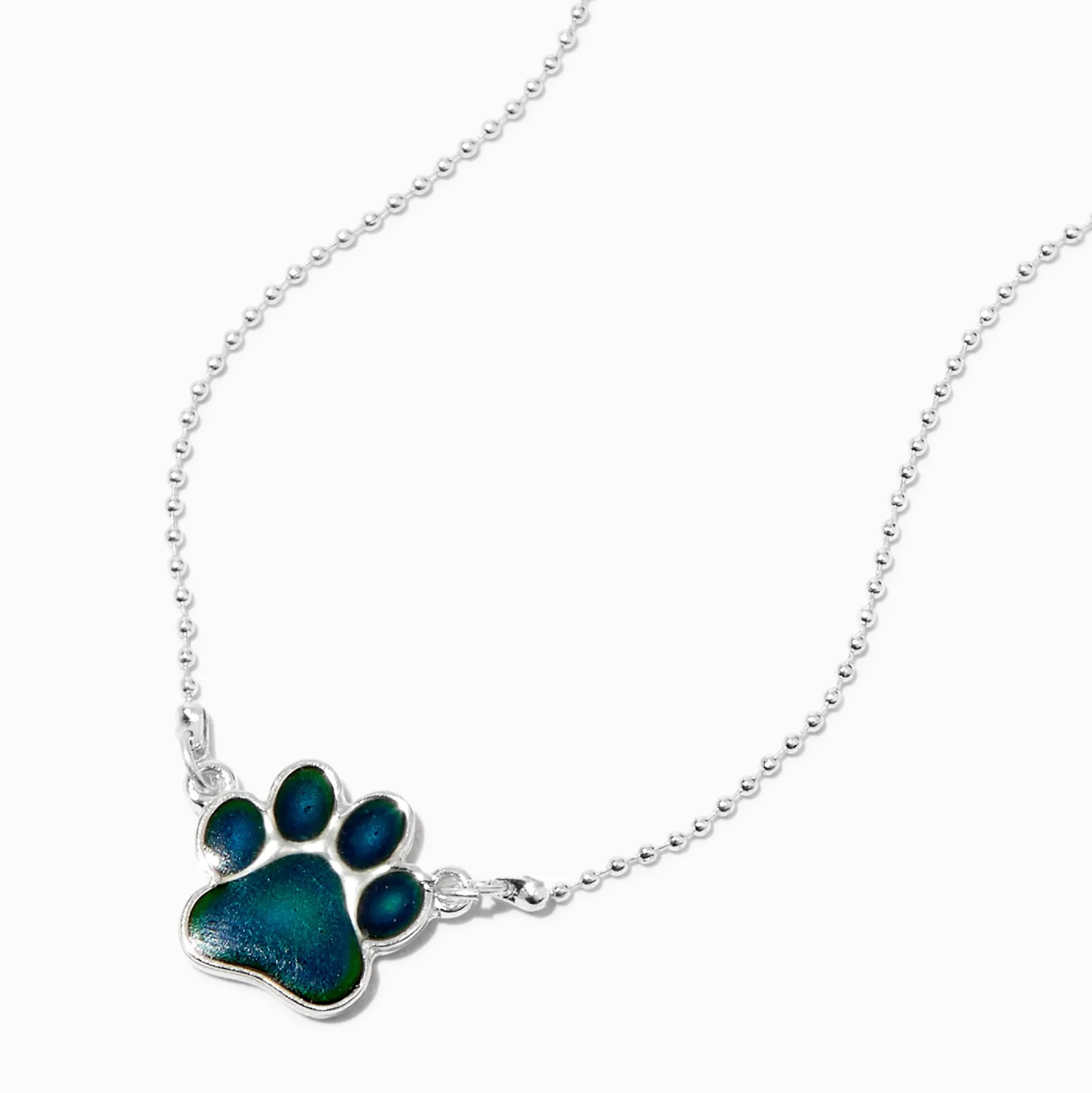 Mood Paw Print Pendant Necklace