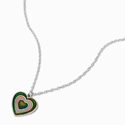 Mood Pulsing Heart Pendant Necklace