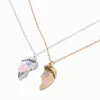 Mother Daughter Split Heart Pendant Necklaces - 2 Pack