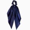 Navy Small Hair Scrunchie Scarf