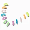 Neon Glitter Hoop Earring Stackables Set - 6 Pack