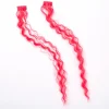 Neon Pink Curly Faux Hair Clip In Extensions - 2 Pack