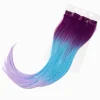 Ombré Purple Faux Hair Clip In Extensions - 4 Pack