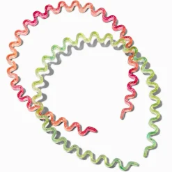 Orange & Green Zig Zag Headbands - 2 Pack