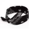 Paisley Bandana Headwrap - Black