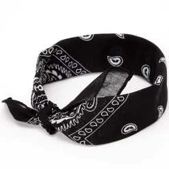 Paisley Bandana Headwrap - Black