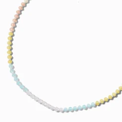 Pastel Beaded Chain Necklace