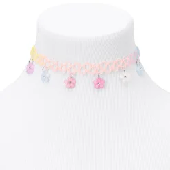 Pastel Flower Power Tattoo Choker Necklace