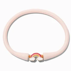 Pastel Pink Rainbow Silicone Bracelet