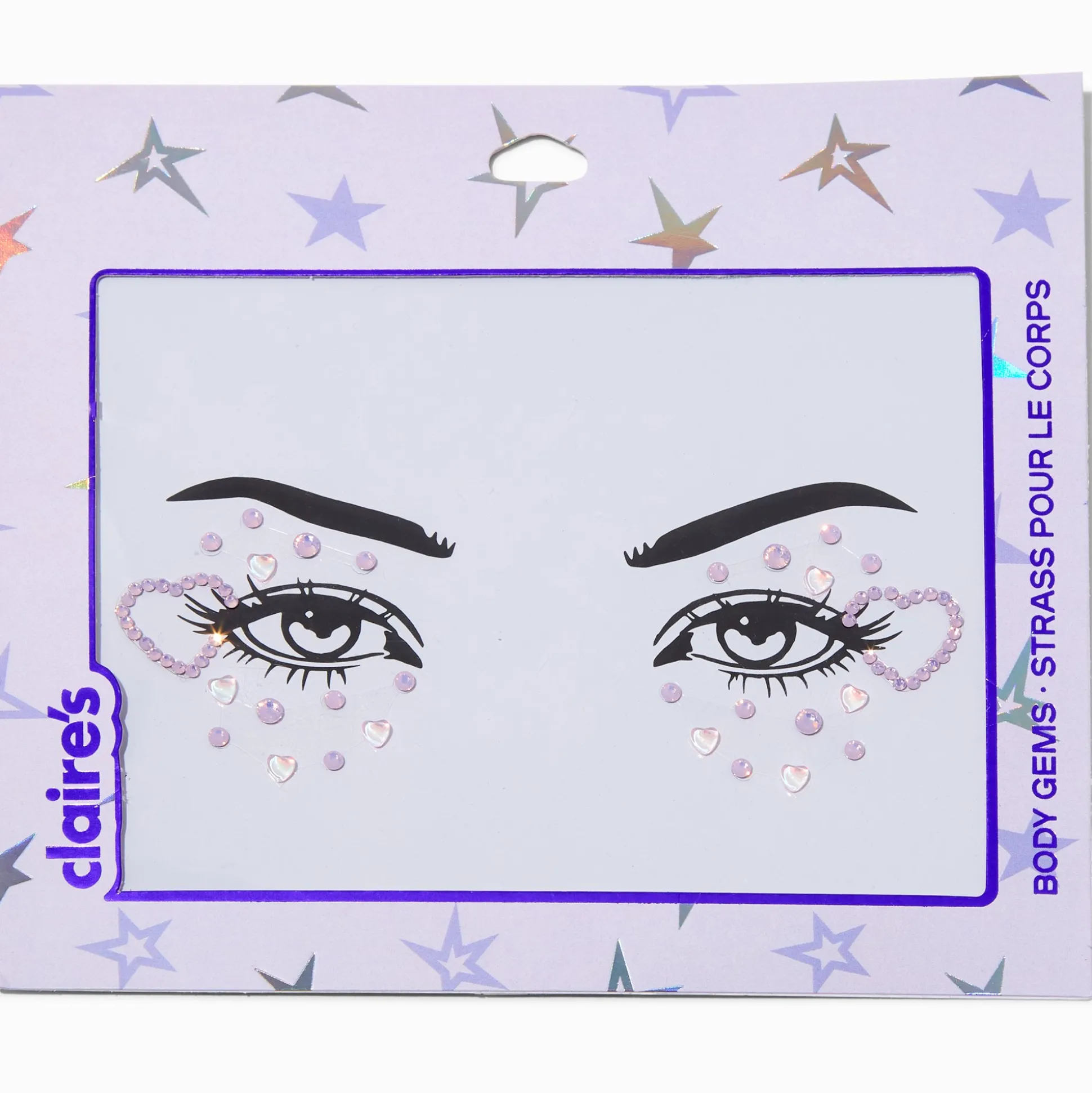 Pastel Purple Heart Eye Gems