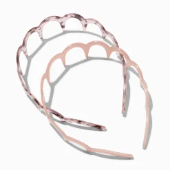 Pastel Tortoiseshell Zig Zag Headbands - 2 Pack