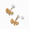Pearl & Bow Front & Back Earrings