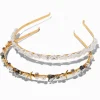 Pearl & Gemstone Beachy Headbands - 2 Pack