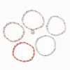 Pearl Beaded Stretch Bracelets - 5 Pack