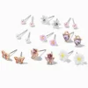 Pearl Floral Stud Earrings - 9 Pack