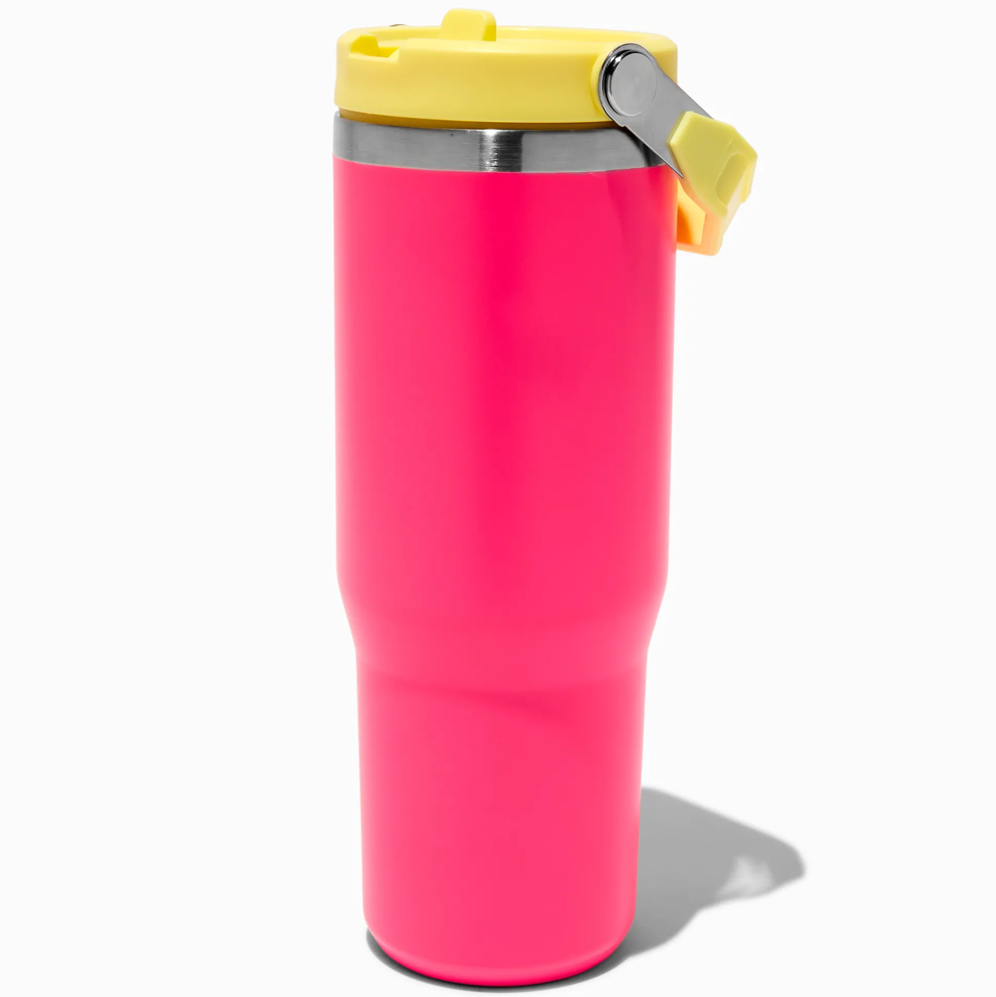 Pink & Yellow Colorblock Stainless Steel Water Bottle