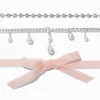 Pink Bow & Pearl Choker Necklaces - 3 Pack