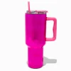 Pink Chrome Stainless Steel Handled Tumbler