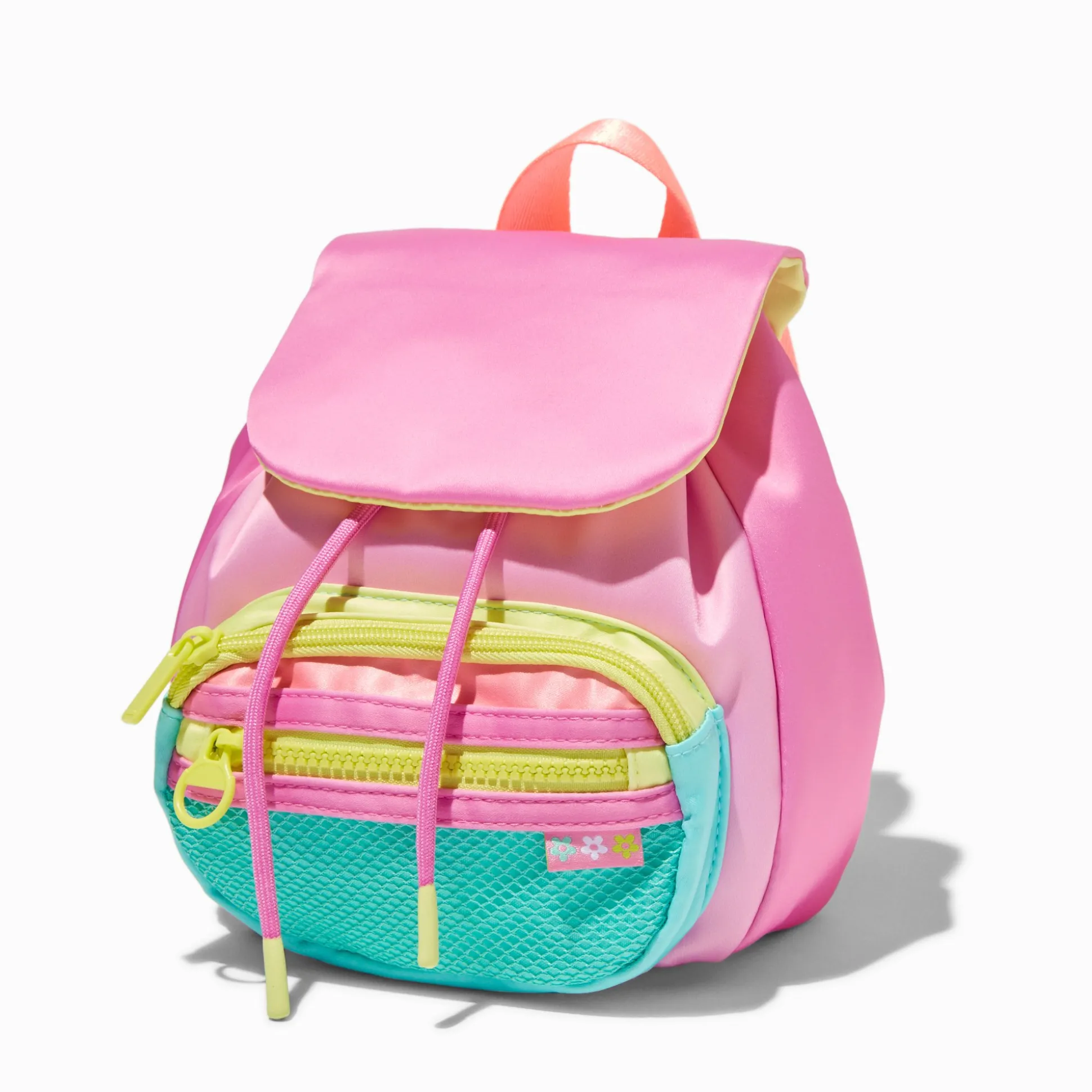 Pink Colorblock Small Backpack