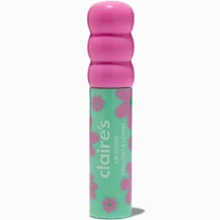 Pink Daisy Blue Lip Gloss Wand