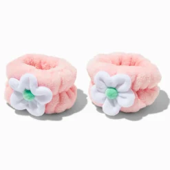 Pink Daisy Face Washing Wrist Bands - 2 Pack