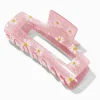 Pink Daisy Large Rectangular Hair Claw