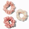 Pink Floral Organza Hair Scrunchies - 3 Pack