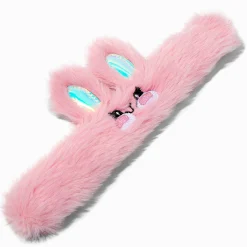 Pink Fuzzy Bunny Slap Bracelet