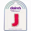 Pink J Initial Stick-On Patch