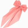 Pink Long Tail Hair Bow Clip