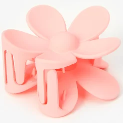 Pink Matte Flower Hair Claw