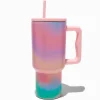 Pink Ombré Stainless Steel Handled Tumbler