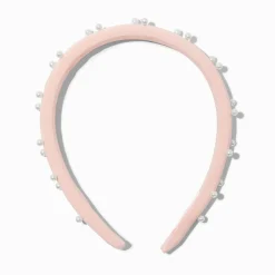 Pink Pearl Embellished Headband