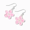 Pink Plastic Daisy Drop Earrings