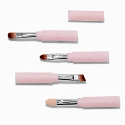 Pink Travel 4-in-1 Makeup Brush Set - 4 Pack