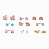Pink Unicorn Stud Earrings - 9 Pack