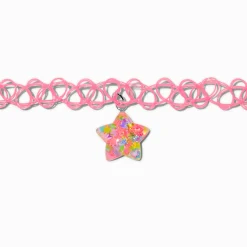 Puffy Star Tattoo Choker Necklace