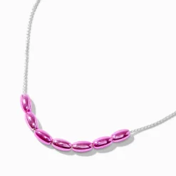 Purple Anodized Slide Bead Chain Necklace