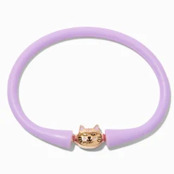 Purple Cat Silicone Bracelet