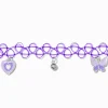 Purple Charm Tattoo Choker Necklace