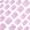 Purple Heart Short Square Vegan Faux Nail Set - 24 Pack