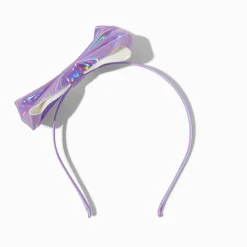 Purple Holographic Side Bow Headband