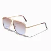 Purple Lens Gold Aviator Sunglasses