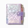 Purple Quilted Heart Mini Journal Notebook