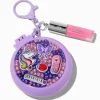 Purple Y2K Unicorn Hair Brush & Lip Gloss Keychain